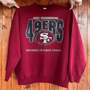 Vintage Logo 7 San Francisco 49ers Maroon Sweatshirt